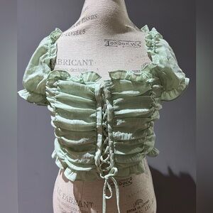 Mele E Pere pastel green blouse size L